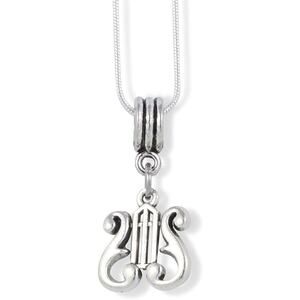 Harp Goddess Musical Instrument Charm Snake Chain Necklace